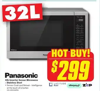 The Good Guys Panasonic inverter sensor microwave - stainless steel offer