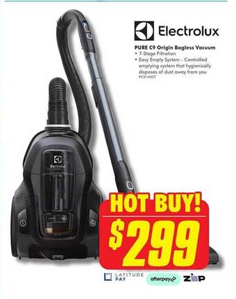 The Good Guys Electrolux pure c9 origin bagless vacuum offer