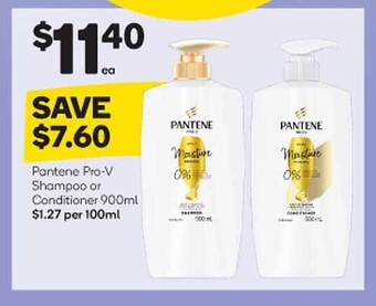 Woolworths Pantene pro-v shampoo or conditioner offer