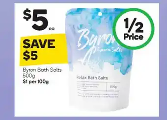 Woolworths Byron bath salts offer