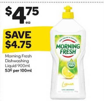 Woolworths Morning fresh dishwashing liquid offer