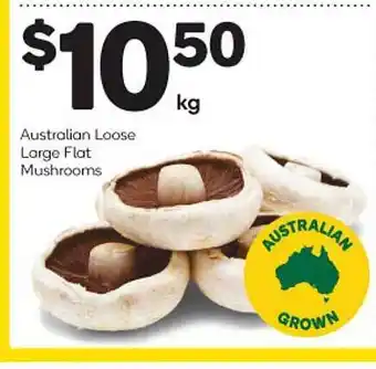 Woolworths Australian loose large flat mushrooms offer