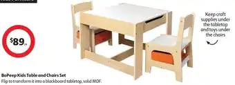 Coles BoPeep Kids Table and Chairs Set offer
