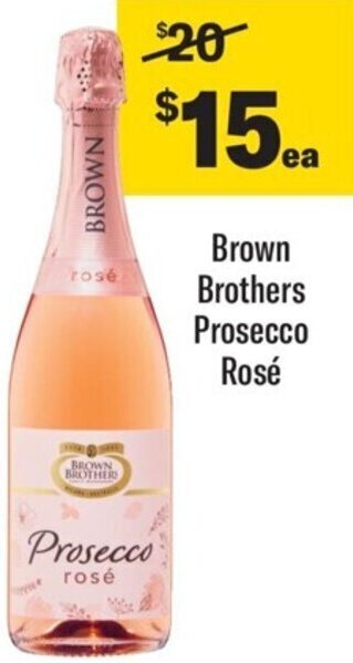 Coles Brown Brothers Prosecco Rosé offer
