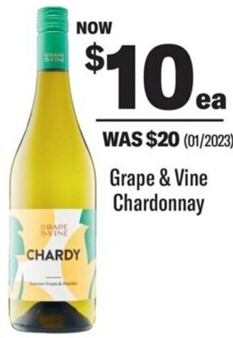 Coles Grape & Vine Chardonnay offer