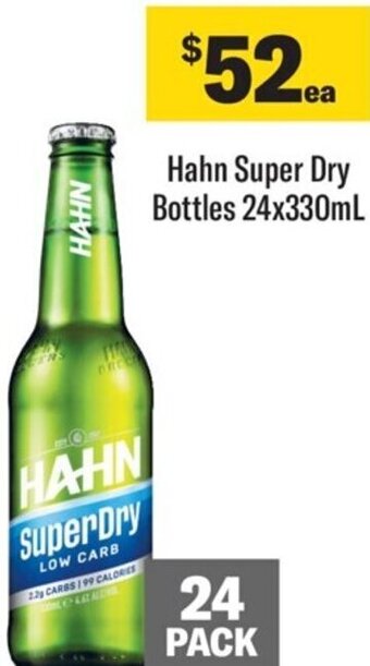 Coles Hahn Super Dry Bottles 24x330ml offer