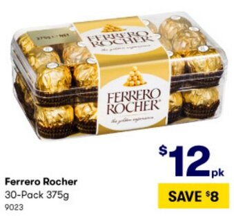 BIG W Ferrero Rocher 30-Pack 375g offer