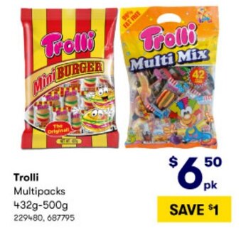 Trolli Multipacks 432g-500g