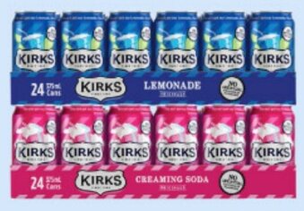 BIG W Kirks 24-Pack Can Varieties 375ml offer
