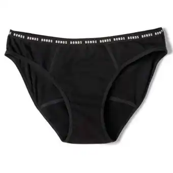 BIG W Bonds women's moderate period brief - black offer