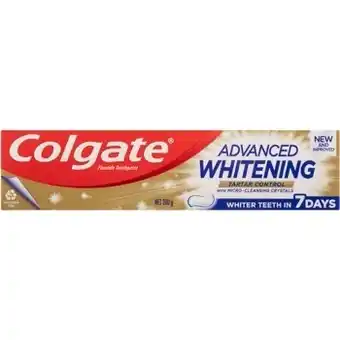 BIG W Colgate advanced whitening toothpaste 200g offer