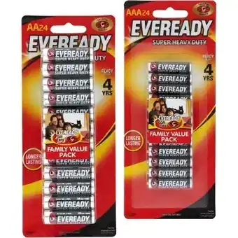 BIG W Eveready 24-pack aa or aaa batteries offer