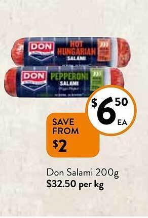 Foodworks Don salami offer
