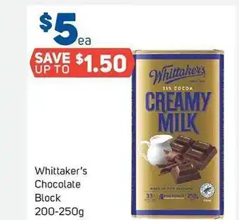 Foodland Whittaker's chocolate block offer