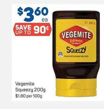 Foodland Vegemite squeezy offer