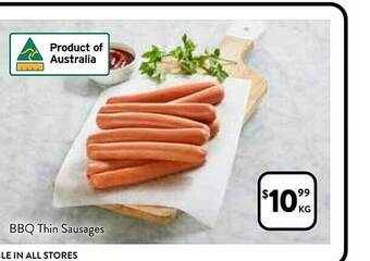 Foodworks Bbq thin sausages offer