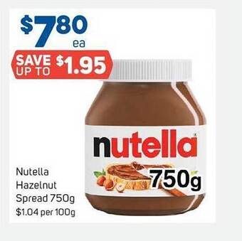 Foodland Nutella hazelnut spread offer