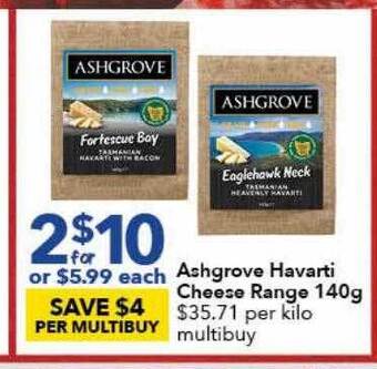 Ritchies Ashgrove havarti cheese range offer