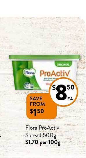 Foodworks Flora proactiv spread offer
