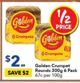 Ritchies Golden crumpet rounds offer