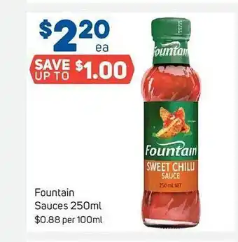 Foodland Fountain sauces offer