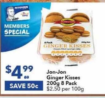 Ritchies Jon-jon ginger kisses offer