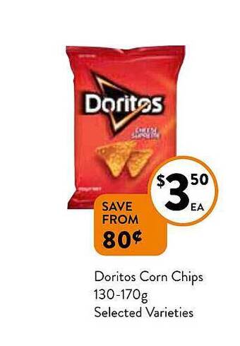 Foodworks Doritos corn chips offer