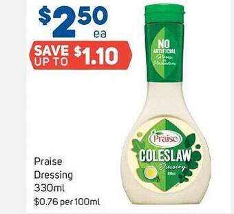 Foodland Praise dressing offer