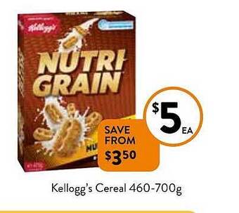 Foodworks Kellogg's cereal offer