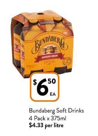 Foodworks Bundaberg soft drinks offer