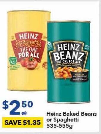 Ritchies Heinz baked beans or spaghetti offer