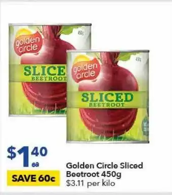 Ritchies Golden circle sliced beetroot offer