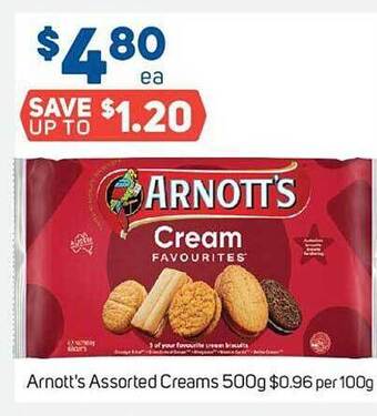 Foodland Arnott's assorted creams offer