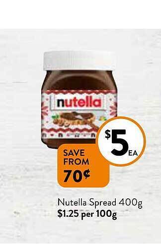 Foodworks Nutella spread offer