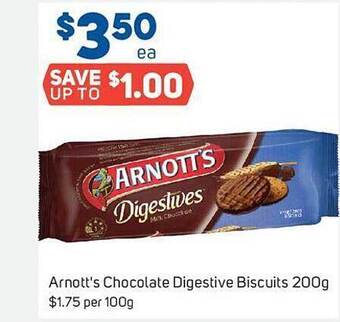 Foodland Arnott's chocolate digestive biscuits offer