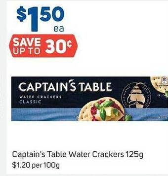 Foodland Captain's table water crackers offer
