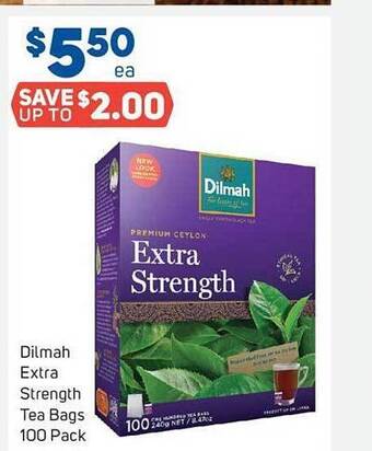 Foodland Dilmah extra strength tea bags offer