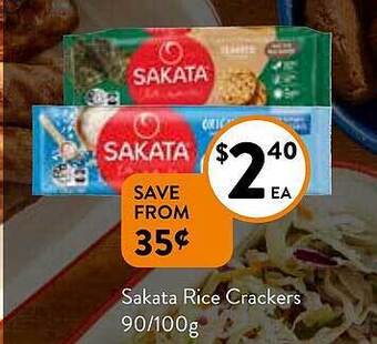 Foodworks Sakata rice crackers offer