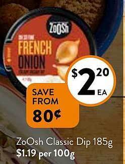 Foodworks Zoosh classic dip offer