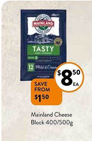 Foodworks Mainland cheese block offer
