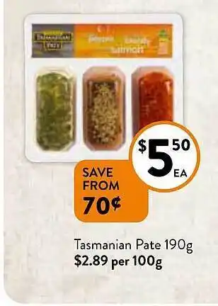 Foodworks Tasmanian pate offer