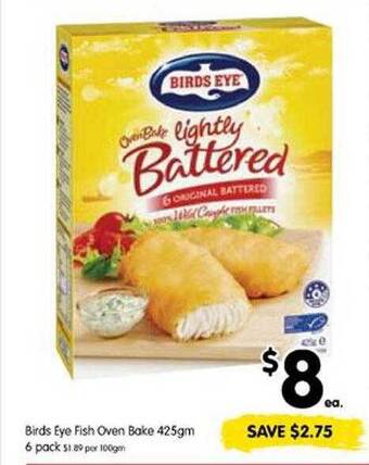 Birds eye fish oven bake
