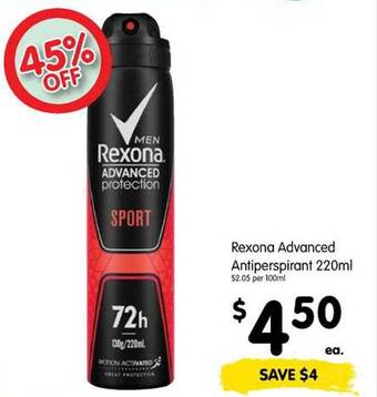 Spar Rexona advanced antiperspirant offer