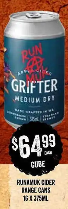 Spudshed Runamuk cider offer
