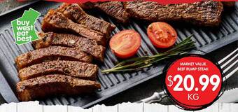 Spudshed Market value beef rump steak offer