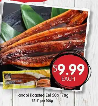 Spudshed Hanabi roasted eel offer