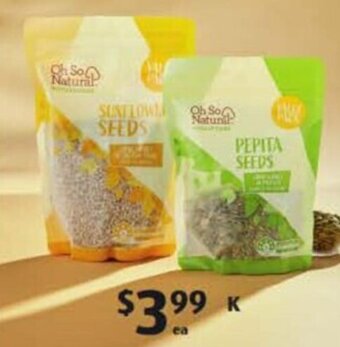 ALDI Pepita Seeds 350g or Sunflower Seeds 650g offer