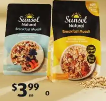 Sunsol Breakfast Muesli 500g