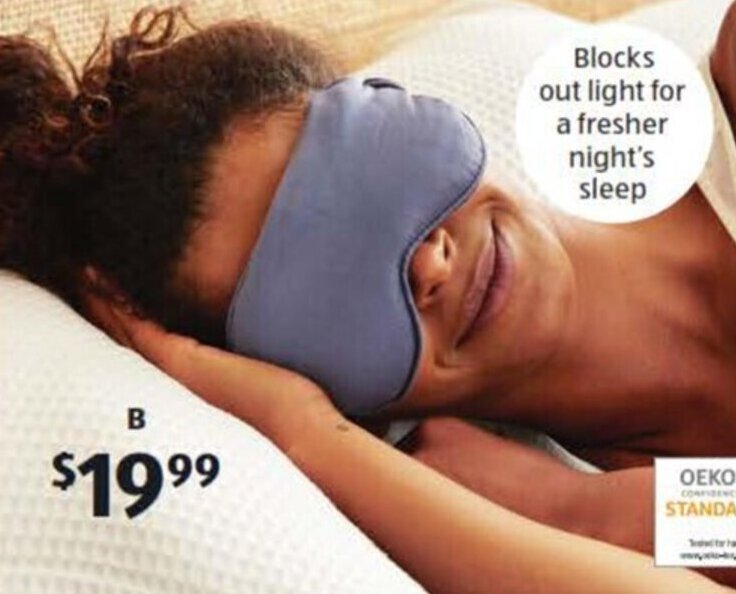 Weighted Eye Mask offer at ALDI