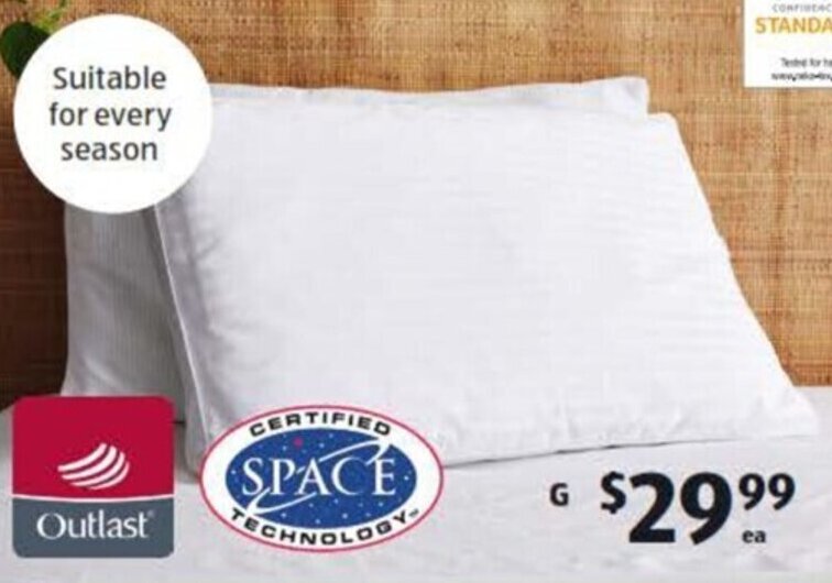 Outlast Airflow Pillow offer at ALDI